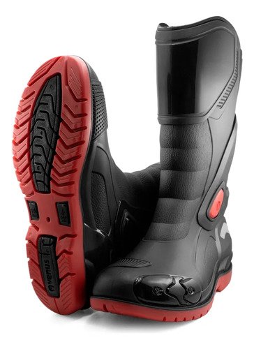 D_602972-MCO111763815377_052026-O.jpg Botas Impermeables Moto Venus Racing Reflectivo Caucho