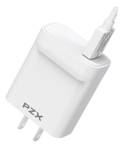 Cargador Rápido De Pared Usb-c Pzx 100w Quick Charge 5.0 Blanco Compatibilidad Universal