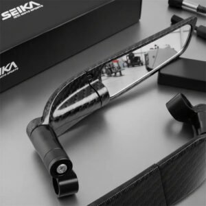 Espejos Retrovisores Moto Aleron Naked Universal Lujo Carbon