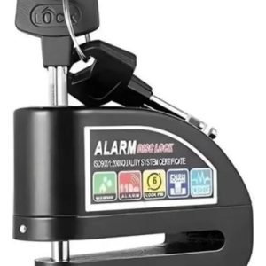 Candado de Disco con Alarma para Moto, Seguridad de Acero Inoxidable Negro