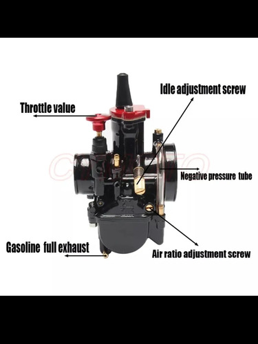D_629548-MCO49397027085_032022-O.jpg Carburador Cortina Plana Universal Para Adaptar 30 Mm Negro