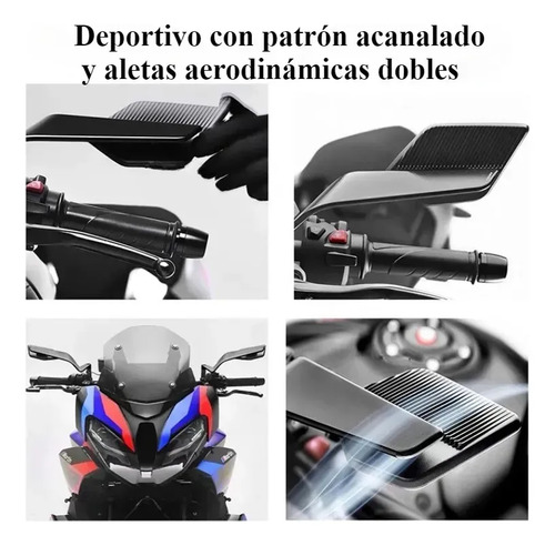 Retrovisores Espejos Aleron Naked Max Universales Lujo Moto