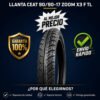 Llanta Ceat Zoom X3 90 90 17 Tubeless Alto Agarre