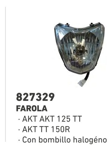 Farola Completa Akt 125/150/180 Ttr/ttx Calidad Original
