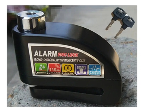 D_652201-MLU75902335391_042024-O.jpg Candado Alarma Moto Bicicleta 110dB Impermeable Acero LK603