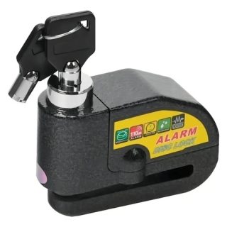 Candado Freno De Disco Con Alarma Para Moto O Bicicleta Inox