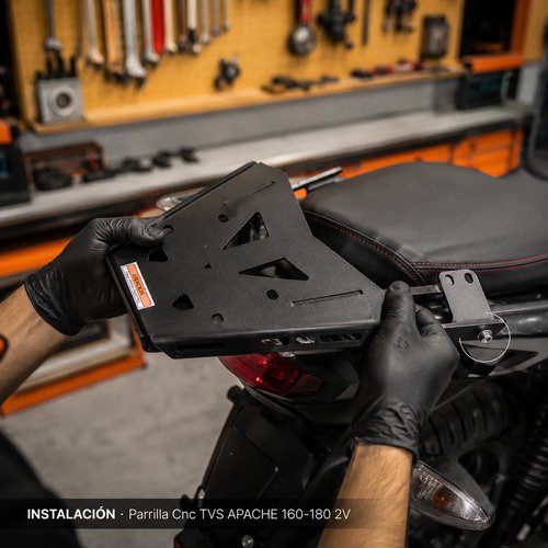 Parrilla Tvs Apache 160 180 2v Base Maletero Cnc Acero