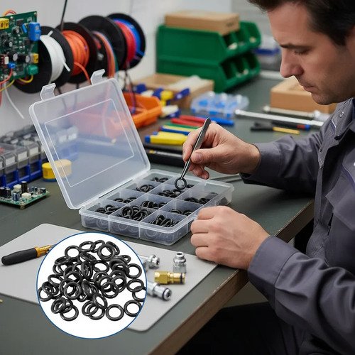 Kit Oring 225 Piezas Anillos Sellado Goma Nitrilo