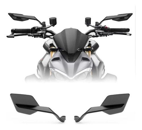 Retrovisores Espejos Aleron Naked Max Universales Lujo Moto