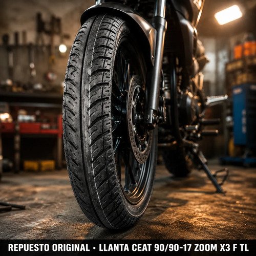 Llanta Ceat Zoom X3 90 90 17 Tubeless Alto Agarre