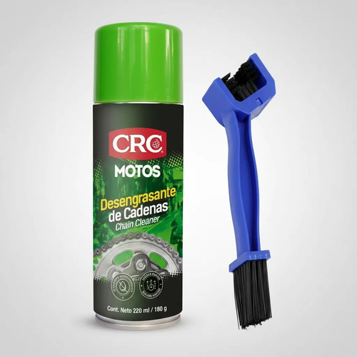 D_677971-MLA107785937140_032026-O.jpg Kit Limpieza Cadena Moto Bici Desengrasante Crc Con Cepillo
