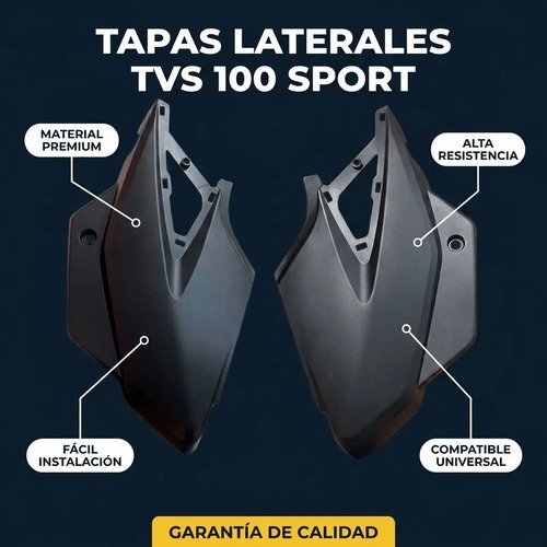D_684914-MCO112445835517_052026-O.jpg Tapas Laterales Moto Tvs 100 Sport Repuesto Completo