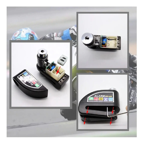 D_686567-MLA100388094451_122025-O.jpg Candado Alarma Moto Bicicleta 110dB Impermeable Acero LK603