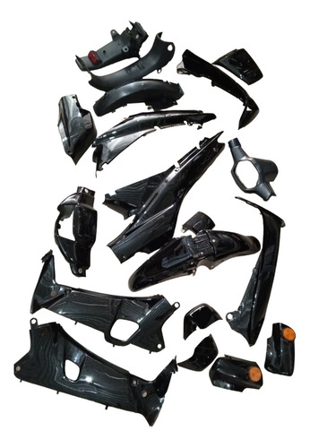 Kit Carenado Tapas Completo Honda C100 Wave I Negro 19 Pieza
