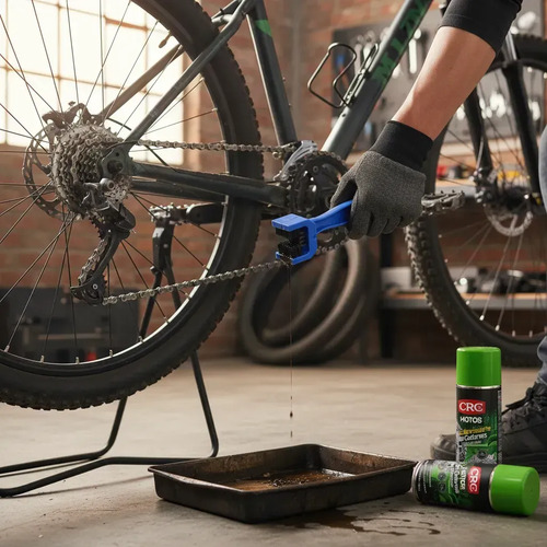 Kit Limpieza Cadena Moto Lubricante Desengrasante Cepillo