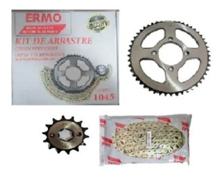 Kit Arrastre Acerado Cadena Dorada Cb 190r Cb160f 45/14t