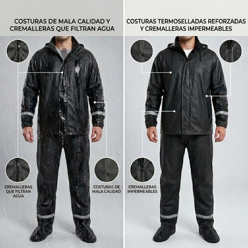 Impermeable Moto Traje Lluvia Motociclista Zapato Antidesliz