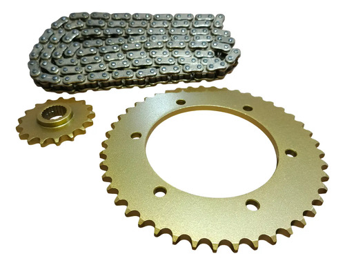 Kit Arrastre Para Yamaha Fz 250 Fz25 Oring Dorado