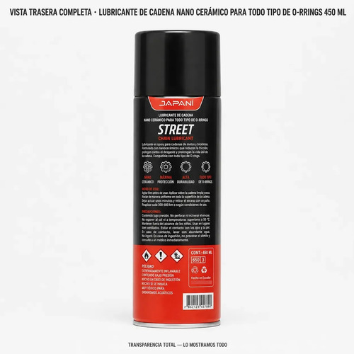 D_713474-MLA113377247181_062026-O.jpg Kit Limpieza Cadena Moto 450 Ml Lubricante Ceramico Oring