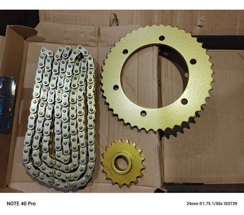 Kit Arrastre Yamaha Fz25 Fz 250 Dorado Orrinado