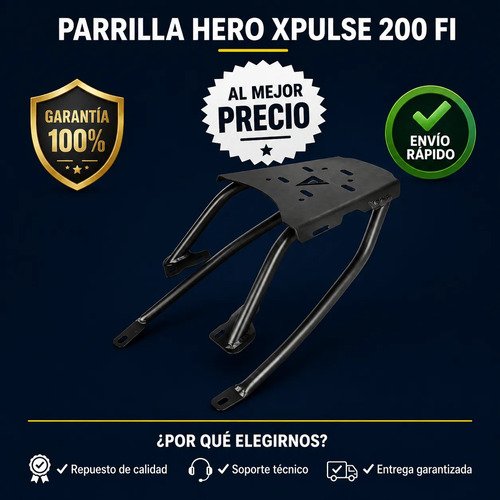 Parrilla Hero Xpulse 200 Fi Carga Base Maletero Metálica