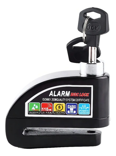 D_724531-MLA92327863332_092025-O.jpg Candado Alarma Moto Bicicleta 110dB Impermeable Acero LK603