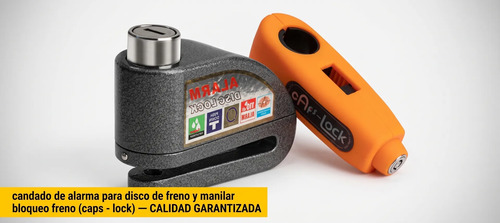 Candado Moto Bici Alarma Disco Seguro Manilar Antirrobo