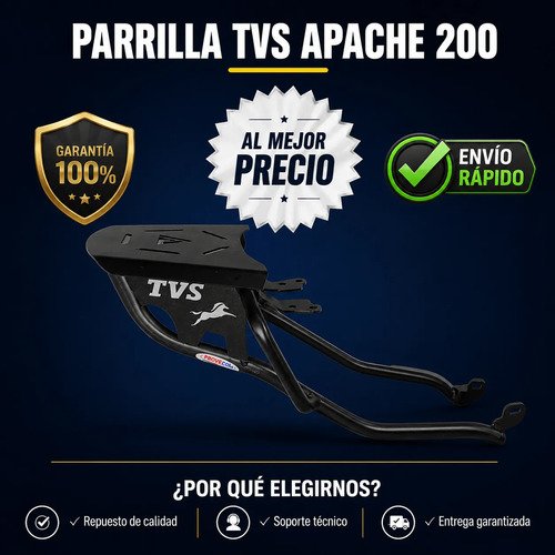 Parrilla Apache 200 4v Base Maletero Metalico