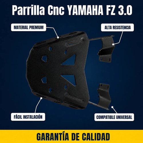 Parrilla Yamaha Fz 3.0 Base Maletero Acero Reforzado Cnc