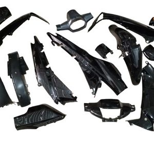 Kit Carenado Tapas Completo Honda C100 Wave I Negro 19 Pieza