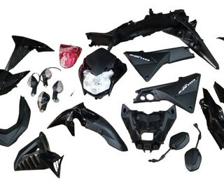 Kit Carenado Tapas Cb 110 Honda Negro 22 Piezas