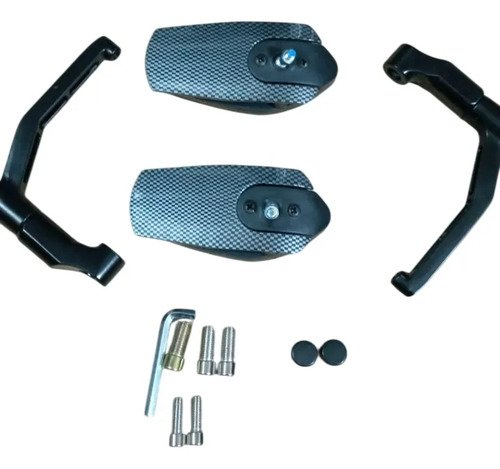Espejos Para Moto Cafe Racer Punta Diamante Carbono