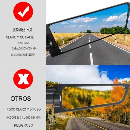 Espejos Retrovisores Aleron Moto Carenada Lujo Lente Grande