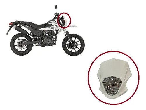 Carenaje Mas Farola Akt Xm 180-200 Blanco Calidad Original