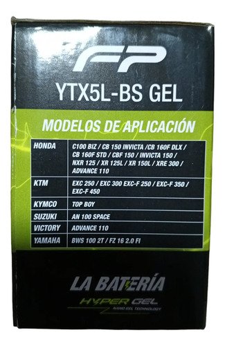 D_771855-MCO71982811263_092023-O.jpg Bateria Fp Ytx5-lb Fz16 2.0 Bws 100 Cb160f Xr 150 Cb-cbf 150