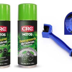 Kit Limpieza Cadena Moto Lubricante Desengrasante Cepillo