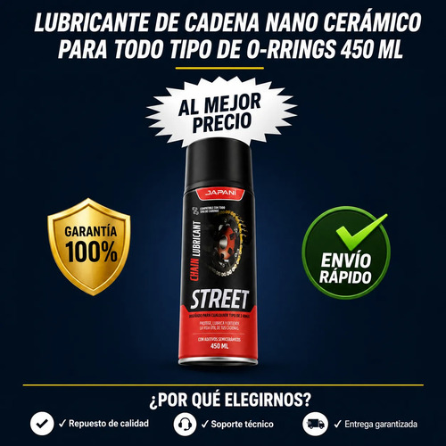 D_790694-MCO113352405581_062026-O.jpg Kit Limpieza Cadena Moto 450 Ml Lubricante Ceramico Oring