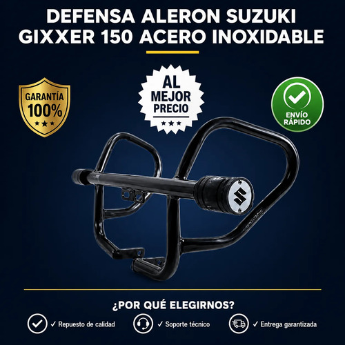Defensa Aleron Suzuki Gixxer 150 Proteccion Anticaida