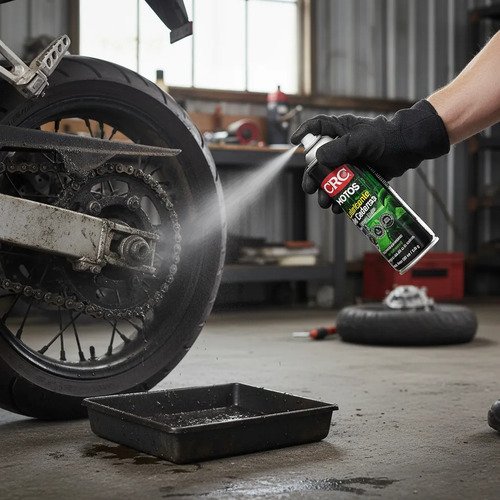Kit Limpieza Cadena Moto Crc 220 Ml Lubricante Desengrasante