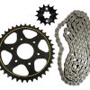 Kit Arrastre Suzuki Dr150 Cadena Reforzada Gris