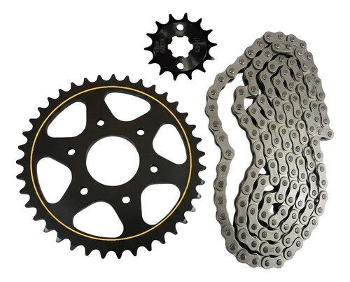 Kit Arrastre Suzuki Dr150 Cadena Reforzada Gris
