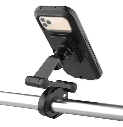 Soporte Porta Celular Moto Bici Impermeable Estuche 360°