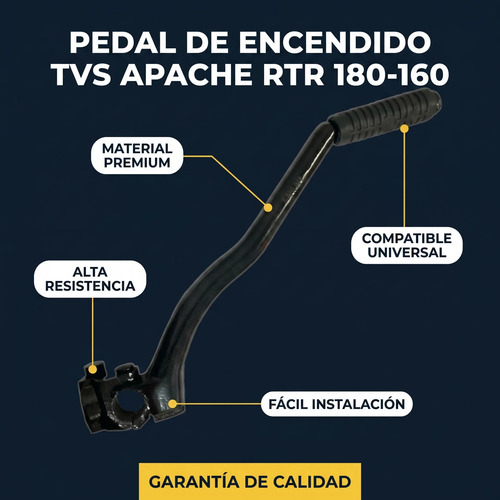 D_815165-MCO112074065711_052026-O.jpg Pedal Arranque Crank Tvs Apache 160 180