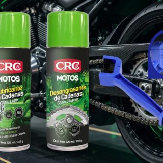 Kit Limpieza Cadena Moto Crc 220 Ml Lubricante Desengrasante