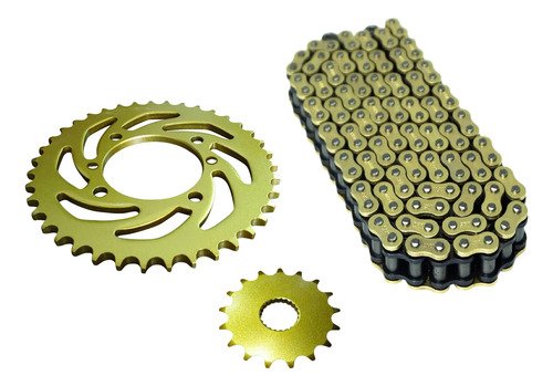 D_845963-MCO83436460604_042025-O.jpg Kit Arrastre Ktm Duke 200 Rc 200 Ng Cadena Dorada Orrinada