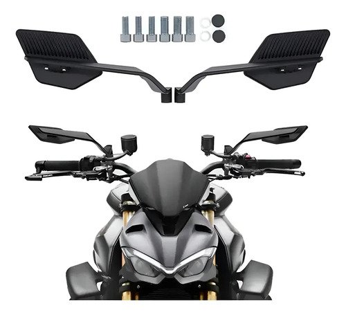 Espejos Aleron Naked Stealth Max Universal Lujo Moto