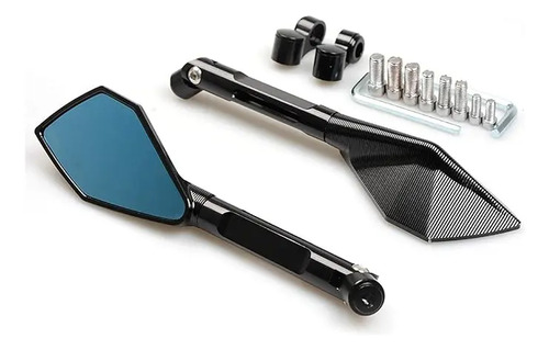 Espejos Tipo Rizoma 5 Puntas Para Moto Universal Lujo