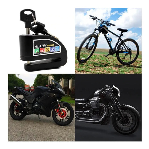 D_864349-MLA100388416881_122025-O.jpg Candado Alarma Moto Bicicleta 110dB Impermeable Acero LK603
