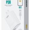 Cargador Rápido De Pared Usb-c Pzx 100w Quick Charge 5.0 Blanco Compatibilidad Universal