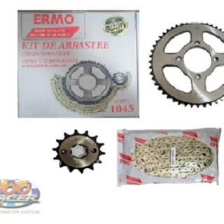 Kit Arrastre Acerado Cadena Dorada Akt Tt M/v Xl 125 46/14t